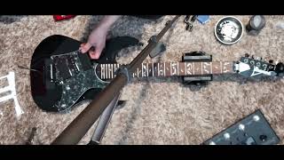 Black Ibanez Jem Jr Pickguard Upgrade Timelapse [upl. by Gnirol]