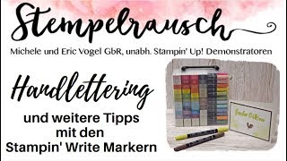 ✍️ Handlettering und Tipps mit den Stampin Write Marker von Stampin Up [upl. by Ilyah]