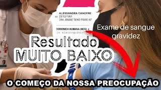 BETA HCG MUITO BAIXO  COMEÇO DA NOSSA PREOCUPAÇÃO E ANGÚSTIA  D12 FIV  parte 1 [upl. by Nichy]