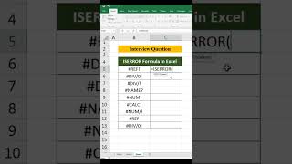 shorts  ISERROR Formula in Excel🔥🔥exceltipsandtricks [upl. by Coffeng799]