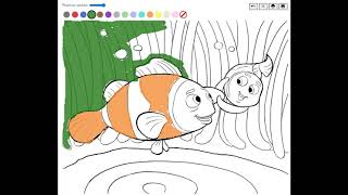 COLORING BOOK NEMO FISH  HOW TO DRAW [upl. by Rafiq33]