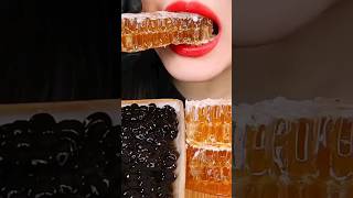 ASMR EATING HONEYCOMB TAPIOCA PEARLS EATING SOUNDS MUKBANG shorts honeycomb asmr virlshorts [upl. by Aveer]