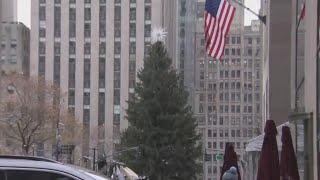 NYC preps for Rockefeller tree lighting ceremony [upl. by Einomrah95]