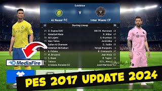 TERBARU  CARA INSTAL PES 2017 UPDATE 2024 DI LAPTOP ATAU PC  update pemain logo dan jersey [upl. by Giamo]