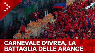 LIVE Carnevale dIvrea 2024 la battaglia delle arance diretta video [upl. by Nnarual]