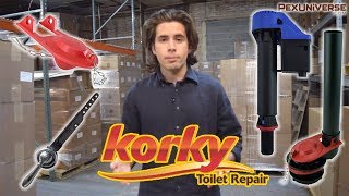 Korky Toilet Repair Parts  Flappers Flush Valves Fill Valves Toilet Tank Levers [upl. by Delogu]