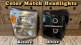 How To Build Color Match Projector Headlights Like a Pro  F250 [upl. by Unders399]