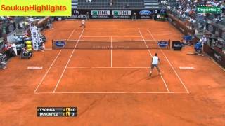 Janowicz vs Tsonga Rome 2013 Highlights HD [upl. by Lechner]