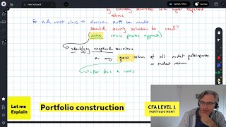 Portfolio construction for the CFA Level 1 exam [upl. by Acinej]