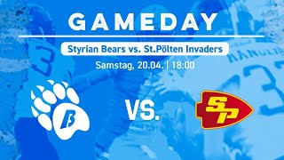 BearsTV AFL DIV I Football Live  GBG Graz Styrian Bears vs St Pölten Invaders 🏈 [upl. by Trin]