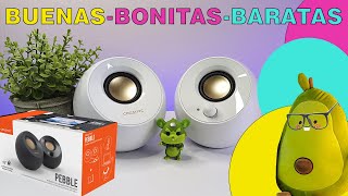 ¡BUENOS BONITOS y BARATOS¡¡  Altavoces para PC Creative Pebble [upl. by Nesaj]