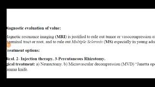 شرح trigeminal neuralgia [upl. by Elleivap335]