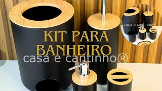 kit de Banheiro com tampas em madeiraUnboxing e Análise [upl. by Adal]