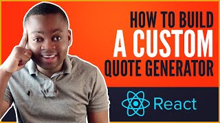 How to build a custom random quote generator  Reactjs [upl. by Parrnell639]