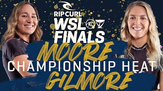 Carissa Moore vs Stephanie Gilmore  Rip Curl WSL Finals 2022  Championship Heat [upl. by Irehj867]