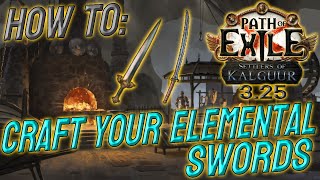 How To Craft Your Elemental Swords  Path of Exile 325 [upl. by Trace]