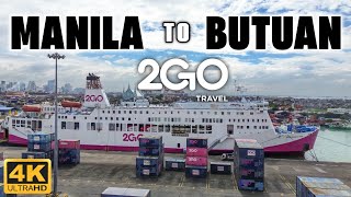 4K Traveling to Mindanao via 2GO MANILA TO BUTUAN CITY via Cebu Full Voyage Tour [upl. by Crowns]