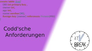 Relationale Datenbank 8  Coddsche Regeln Anforderungen  Datenbanken deutsch [upl. by Lienet]