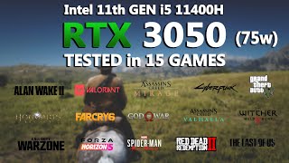 Asus TUF F15  i5 11400H  RTX 3050 Gaming Benchmark in 2024  Tested in 15 Games  RTX 305075w [upl. by Tahp]