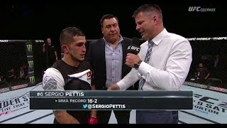 Fight Night Mexico City Sergio Pettis and Brandon Moreno Octagon Interviews [upl. by Yrocej]