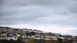 Red Arrows display over Fowey  21st August 2014 [upl. by Dita216]