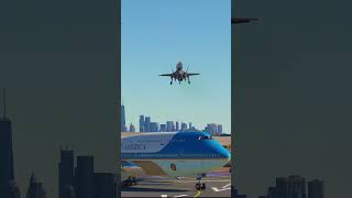 United States Jet Fighters F35 escorting Air Force One and landing [upl. by Nichani]