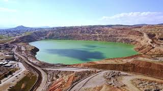 Berkeley Pit From The Air Drone Footage from Butte MT [upl. by Kcirddehs]