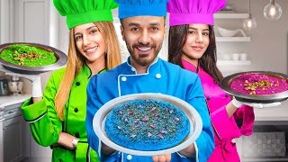 تحدي الطبخ بلون واحد مع شيرين و سيدرا بيوتي 👩‍🍳 [upl. by Zsuedat]