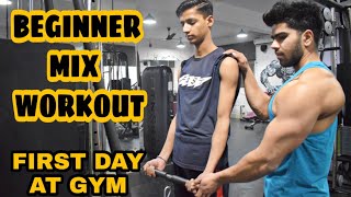 First day at Gym Complete guidance for beginners Beginners mix workout [upl. by Nilrac]