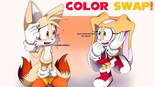 Tails and Cream Swap Colors  Tails x Cream Sonic Comic Dub Compilation [upl. by Priest627]