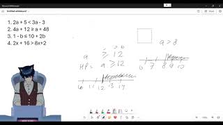 contoh soal  pertidaksamaan linear 1 variabel [upl. by Kimmel]