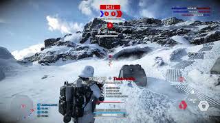 SWBF2 Instant Action Mission Attack Galactic Empire Hoth Gameplay [upl. by Huskamp]