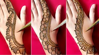 Top 3 stylish back hand mehndi design  easy amp simple mehandi design  mehndi design  Mehndi [upl. by Naelcm]