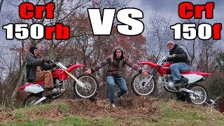 Crf150r VS Crf150f  Race Wheelies Jumps Sound Review [upl. by Changaris]