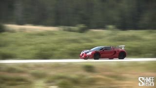 Bugatti Veyron Vitesse Flyby at 2357mph  Hellbug Veyron LOr Rouge [upl. by Naahs]