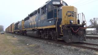 CSX Train Taking Off Nice Train Horn Sound [upl. by Amolap]