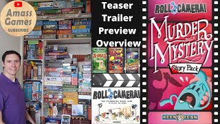 Roll Camera Murder Mystery Story Pack unboxing teaser trailer preview overview AmassGames expansion [upl. by Yenaiv]