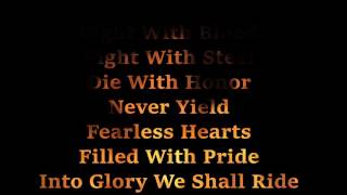 Manowar  Die with Honor lyrics [upl. by Shamus206]