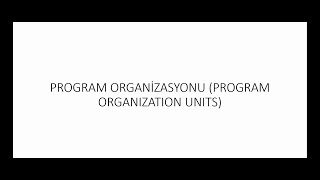 Hareket Kontrol Sistemleri18Program Organizasyonu [upl. by Enirroc]