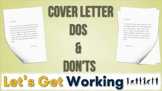 Cover letter writing DOs amp DONTs [upl. by Madoc]