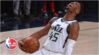 Donovan Mitchell Jazz avoid being swept with Game 4 win vs Rockets  NBA Highlights [upl. by Reppep]