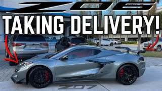 Taking Delivery of a HYPERSONIC GRAY C8 Corvette Z06 WITH Z07 package [upl. by Cas]