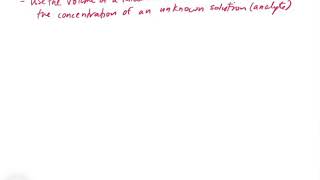 Chapter 4 Reactions in Aqueous Solution Part 5  Titrations [upl. by Halilak]