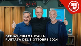 Deejay Chiama Italia  Puntata del 8 ottobre 2024  Ospiti Rocco Siffredi e Claudio Bisio [upl. by Ettenad908]