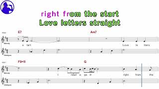 Boz ScaggsLove letters karaoke sheet musicMR for playerschordchorus addYe karaoke [upl. by Clerissa]