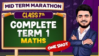 Complete Maths Mid Term Syllabus  Mid Term Marathon🔥 Class 7th 📚 [upl. by Lietman650]