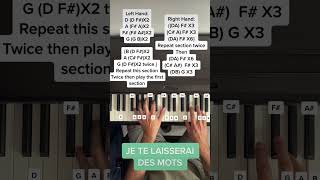 Je Te Laisserai Des Mots  Patrick Watson Piano Tutorial With Letter Notes [upl. by Dryfoos748]