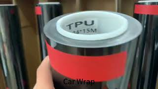 Best selling paint protection antiscratch antiyellowing bright black TPU PPF film best price [upl. by Biddie678]