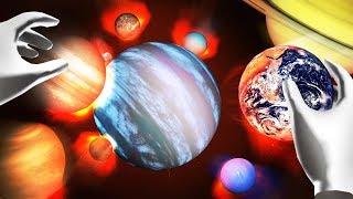 SMASHING EVERY PLANET INTO ONE MEGA EARTH Universe Sandbox 2 VR HTC Vive [upl. by Andra]