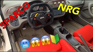 2003 Rsx TYPE s SPARCO Steering Wheel Install NRG Short Hub  NRG Quick Release [upl. by Lucienne]